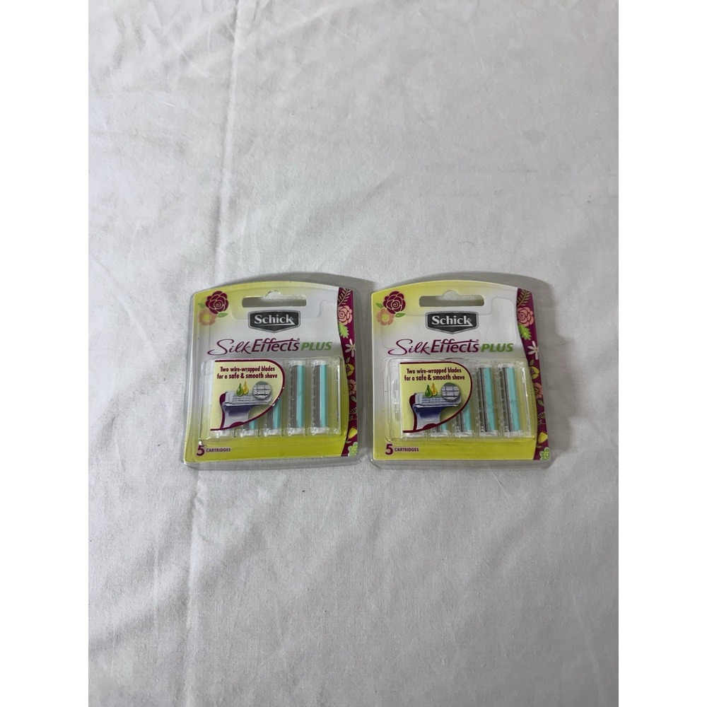 Schick Silk Effects Plus Razor Blade Refills 2 Packs Lot of 10 Discontinued NEW